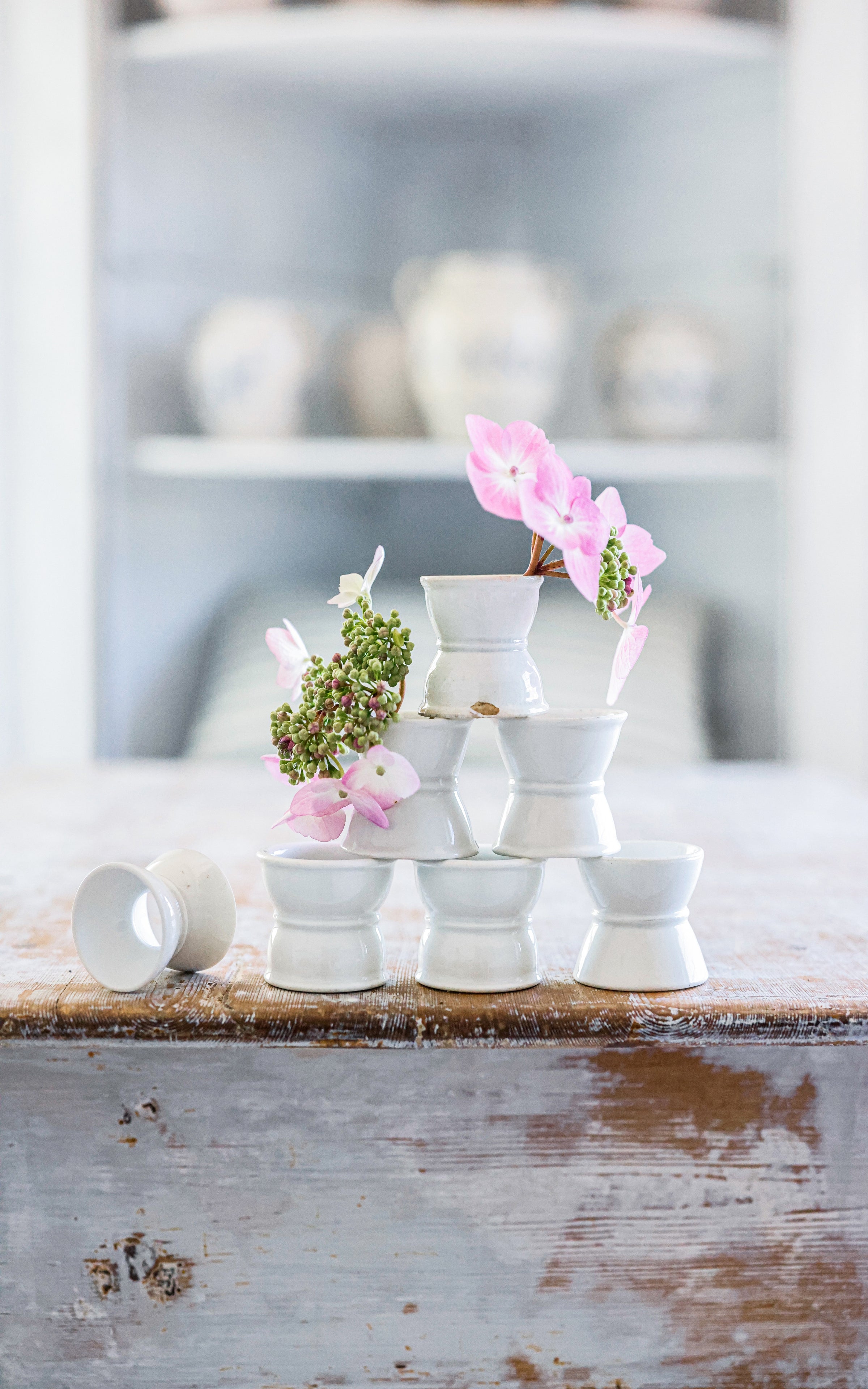 Set of Seven Vintage French Egg Cups
