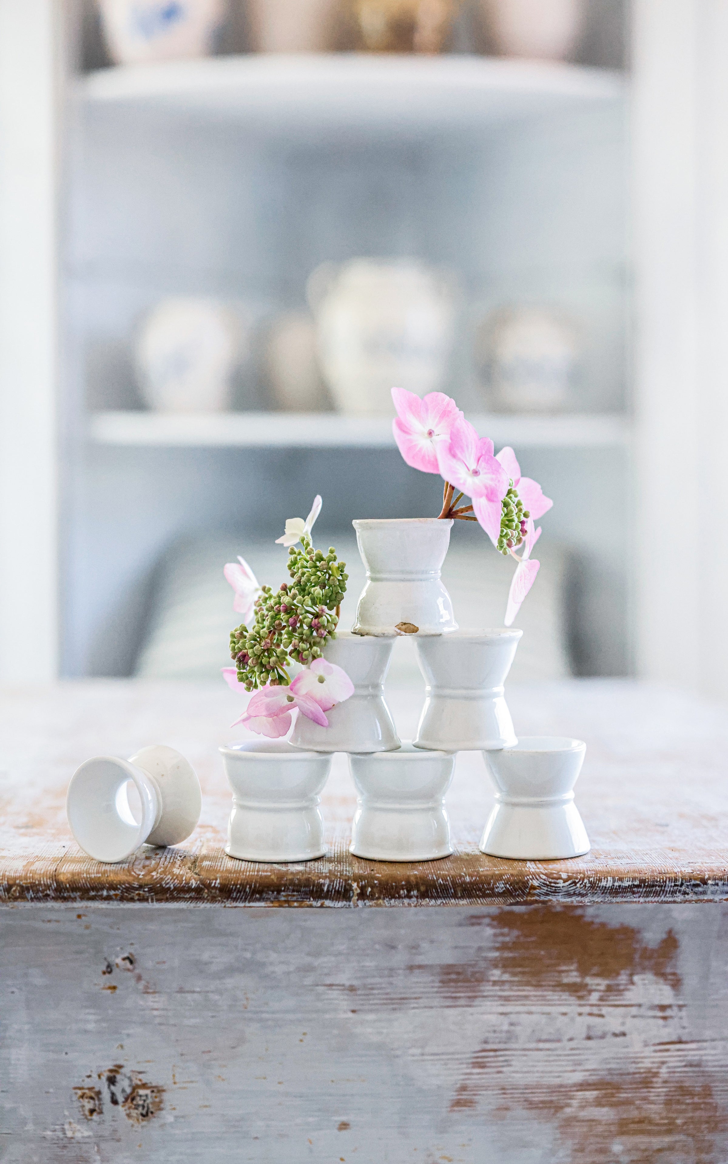 Set of Seven Vintage French Egg Cups