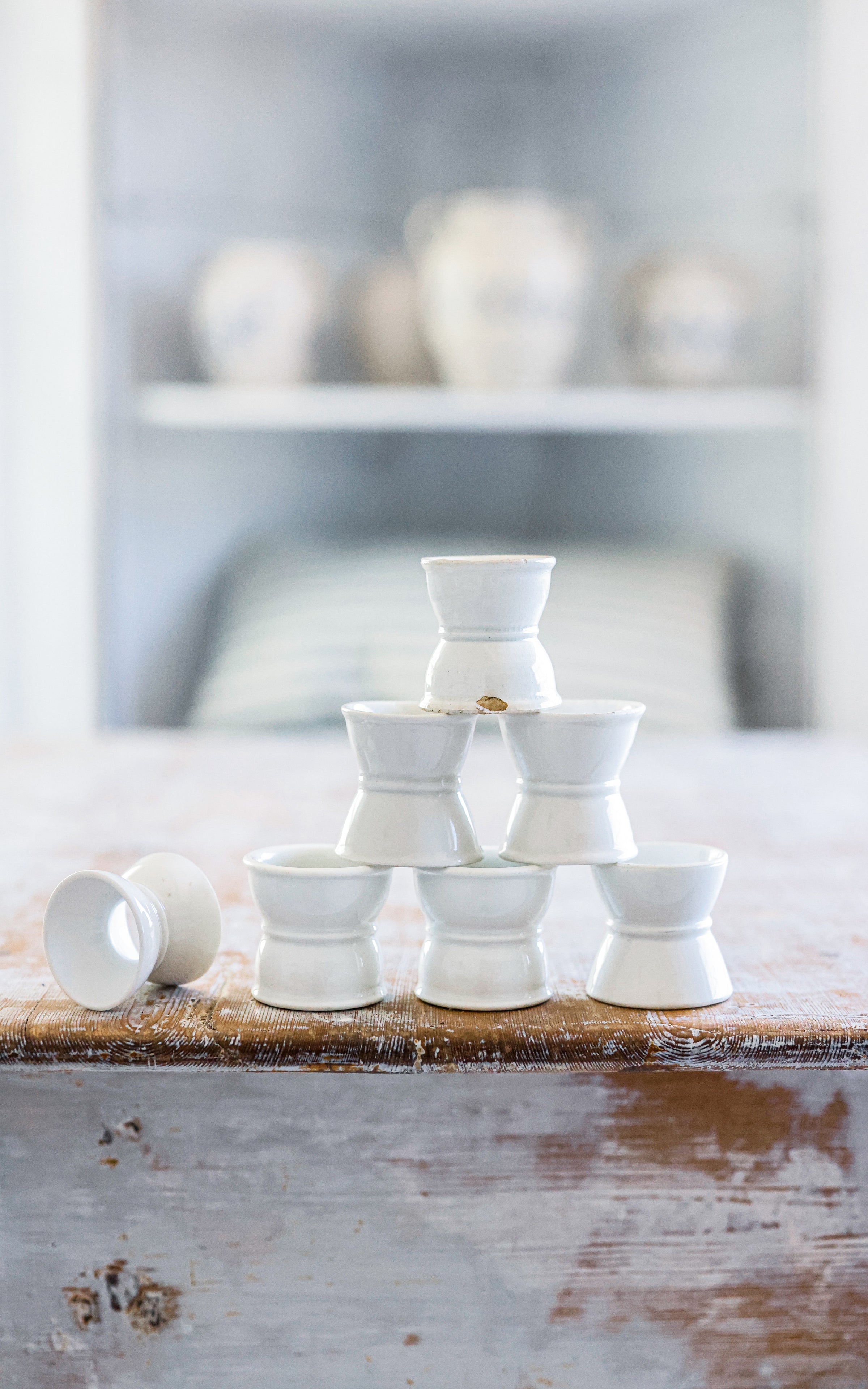 Set of Seven Vintage French Egg Cups