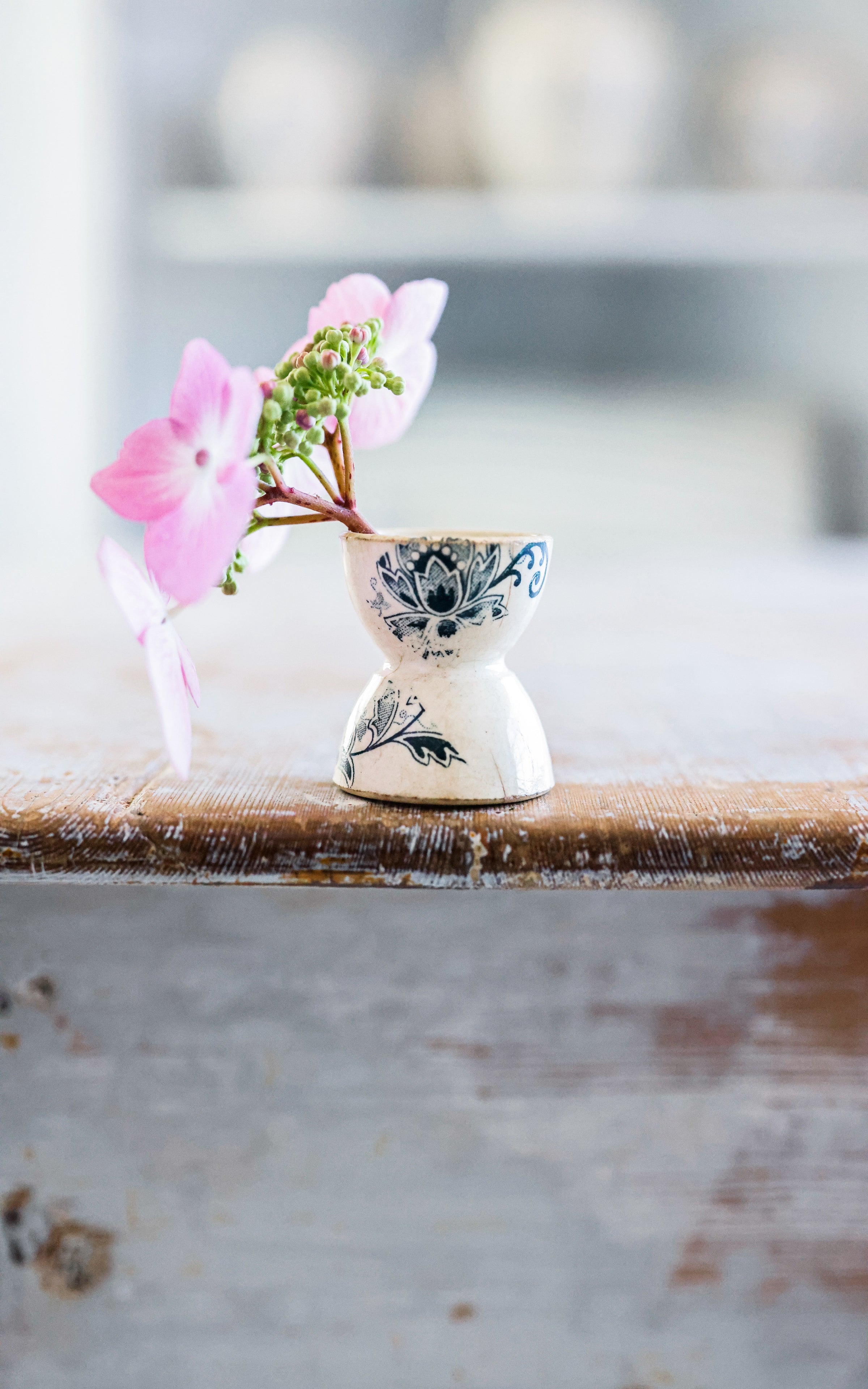 Vintage French Stoneware Egg Cup