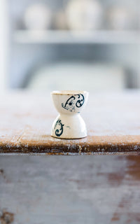 Vintage French Stoneware Egg Cup