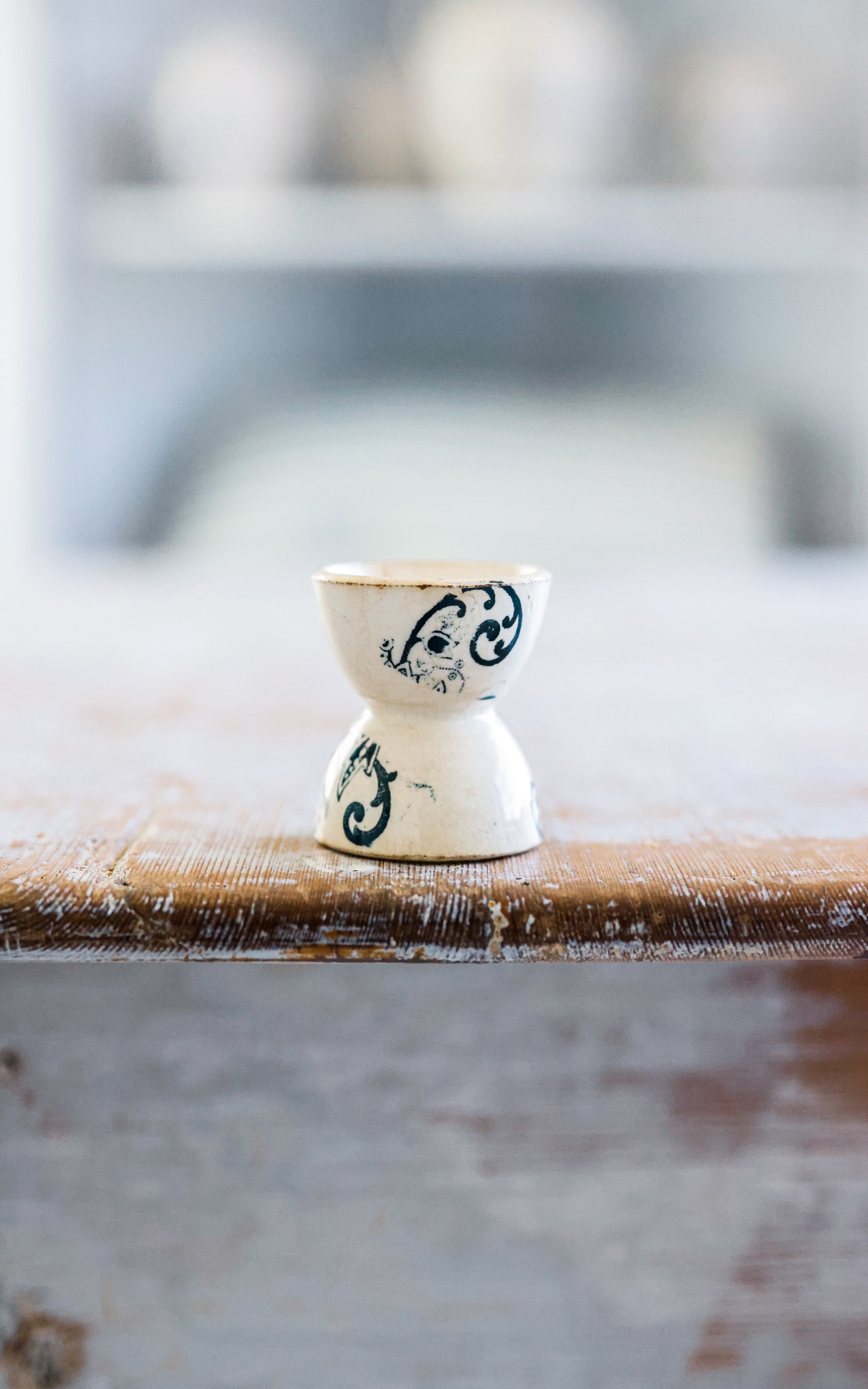 Vintage French Stoneware Egg Cup