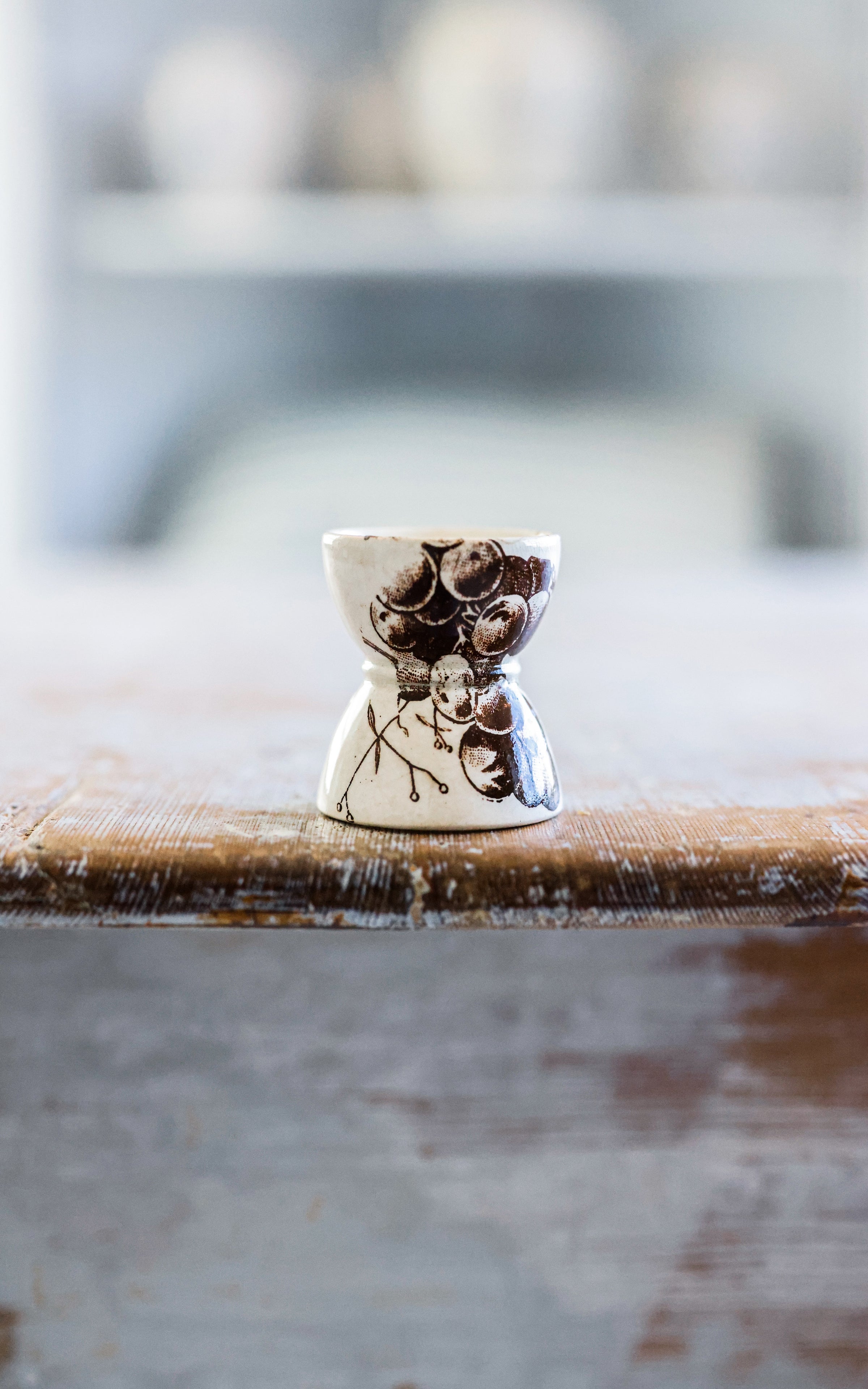 Vintage French Stoneware Egg Cup