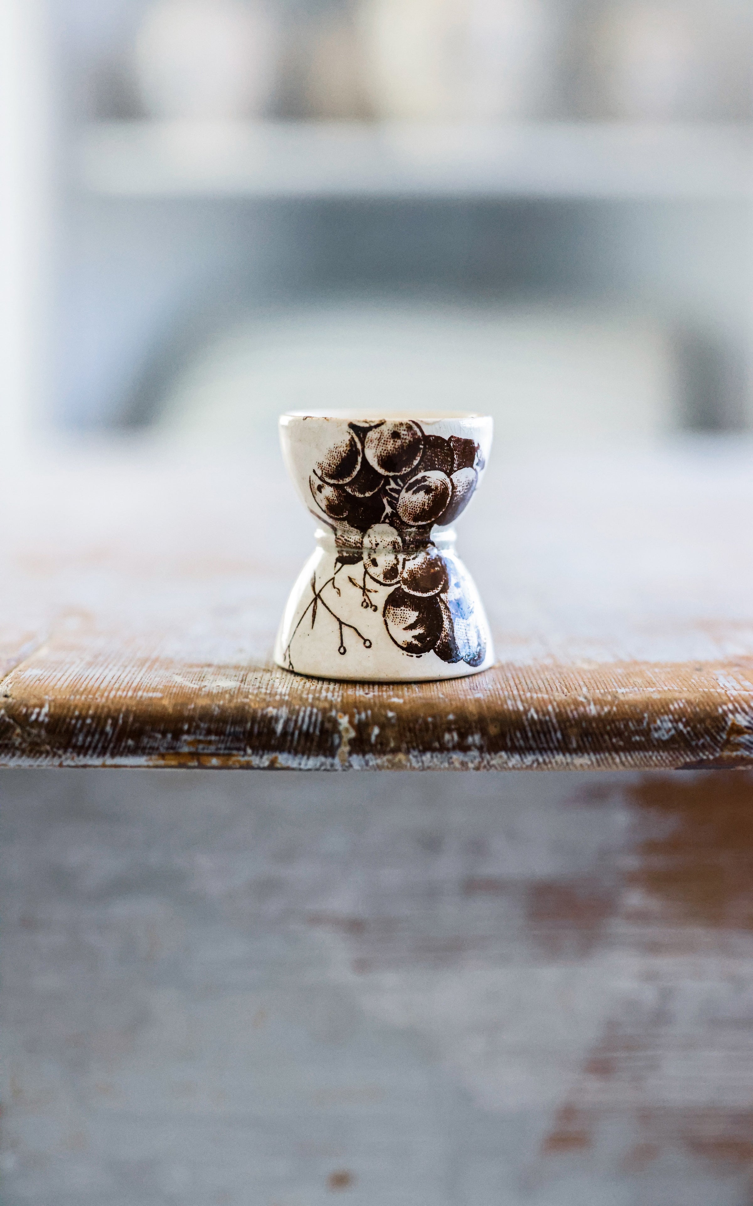 Vintage French Stoneware Egg Cup