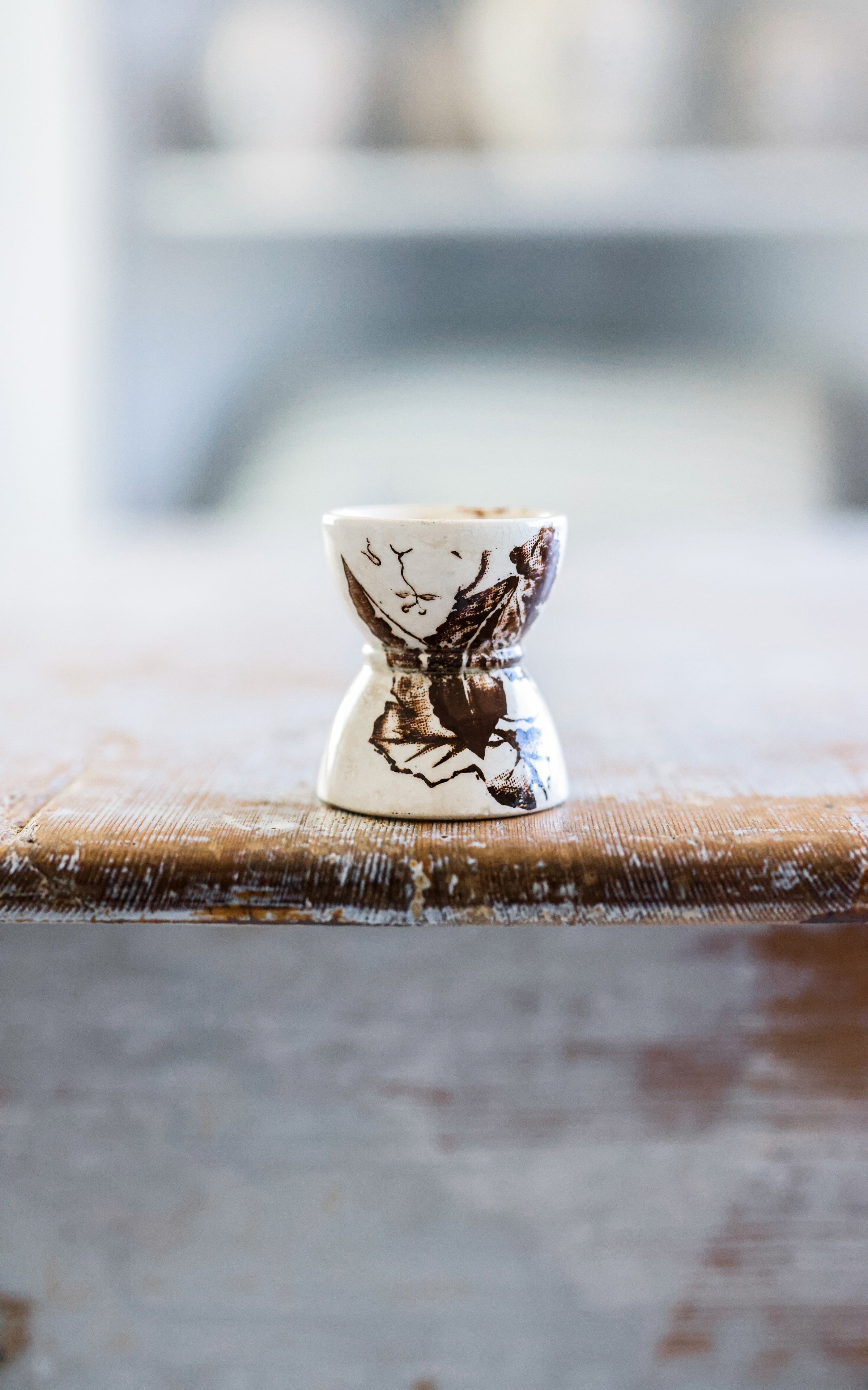 Vintage French Stoneware Egg Cup