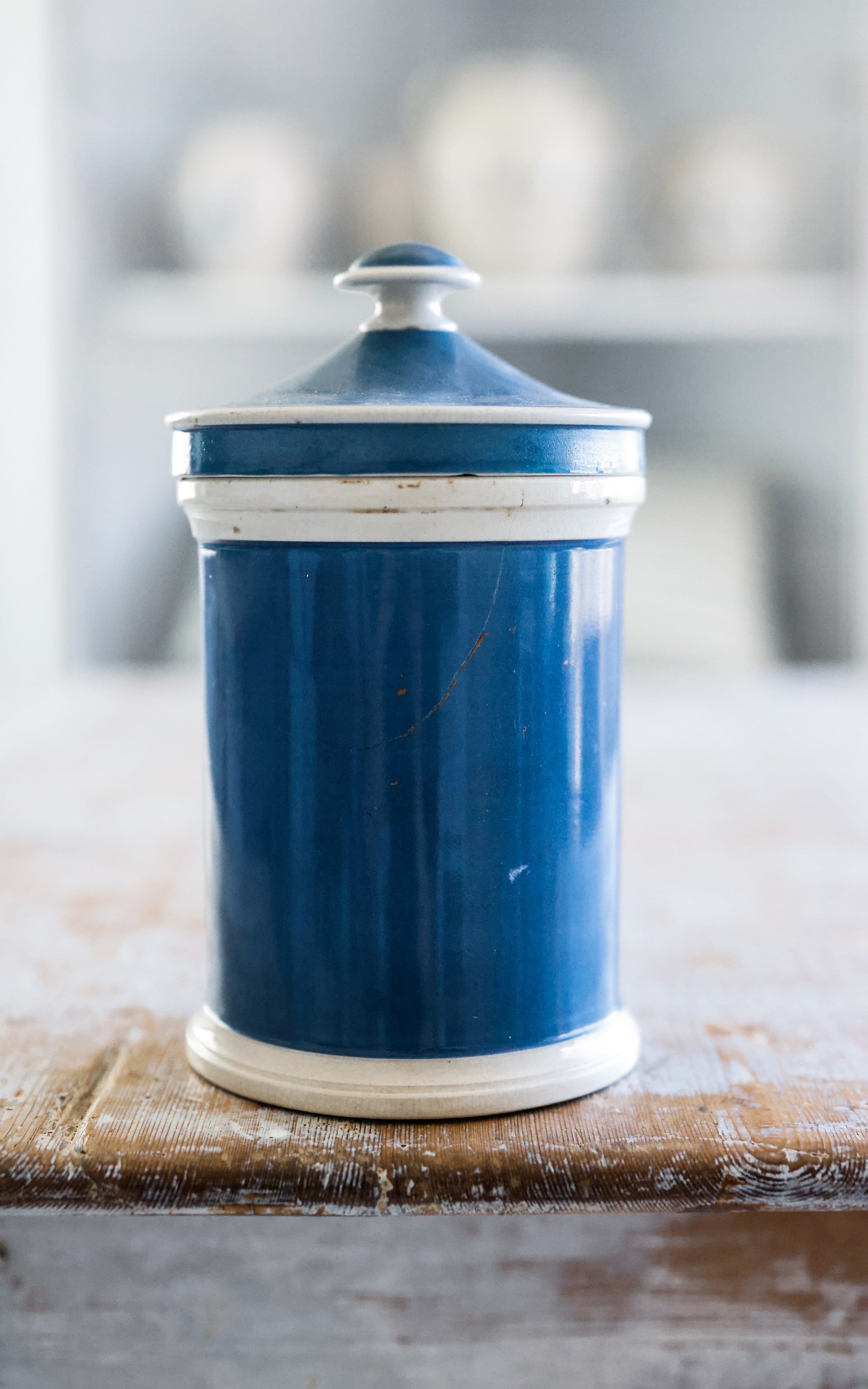 Vintage French Stoneware Canister