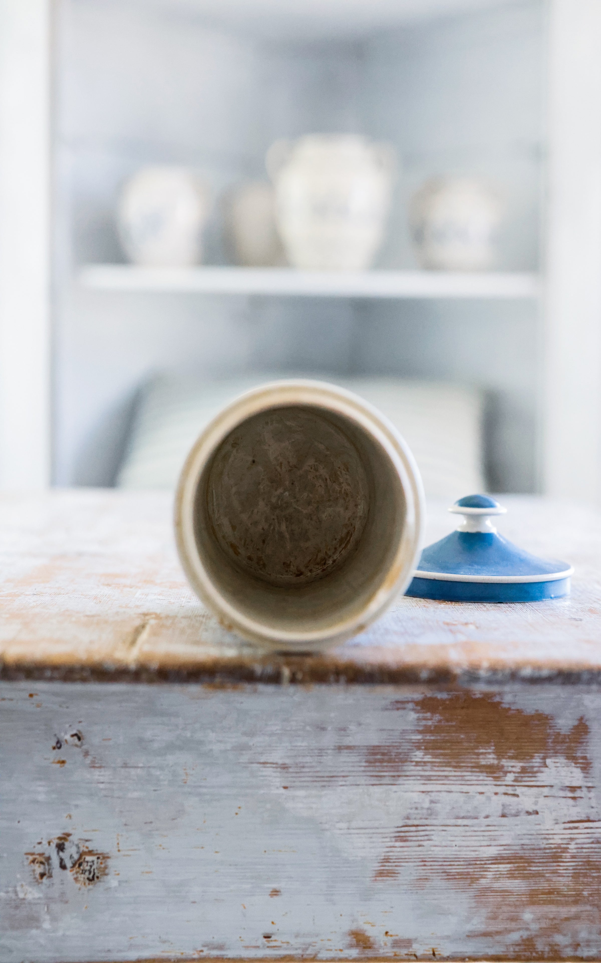Vintage French Stoneware Canister