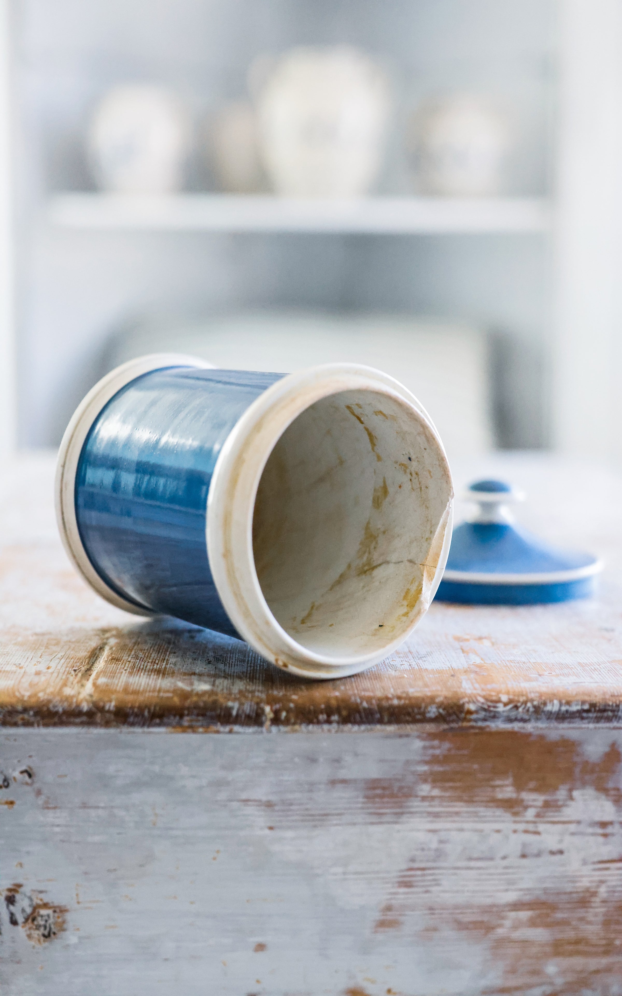 Vintage French Stoneware Canister