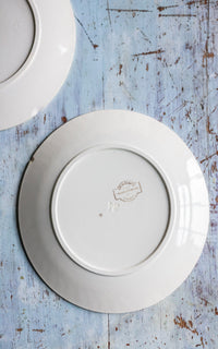 Set of Two Vintage French Sepia Toned Transferware