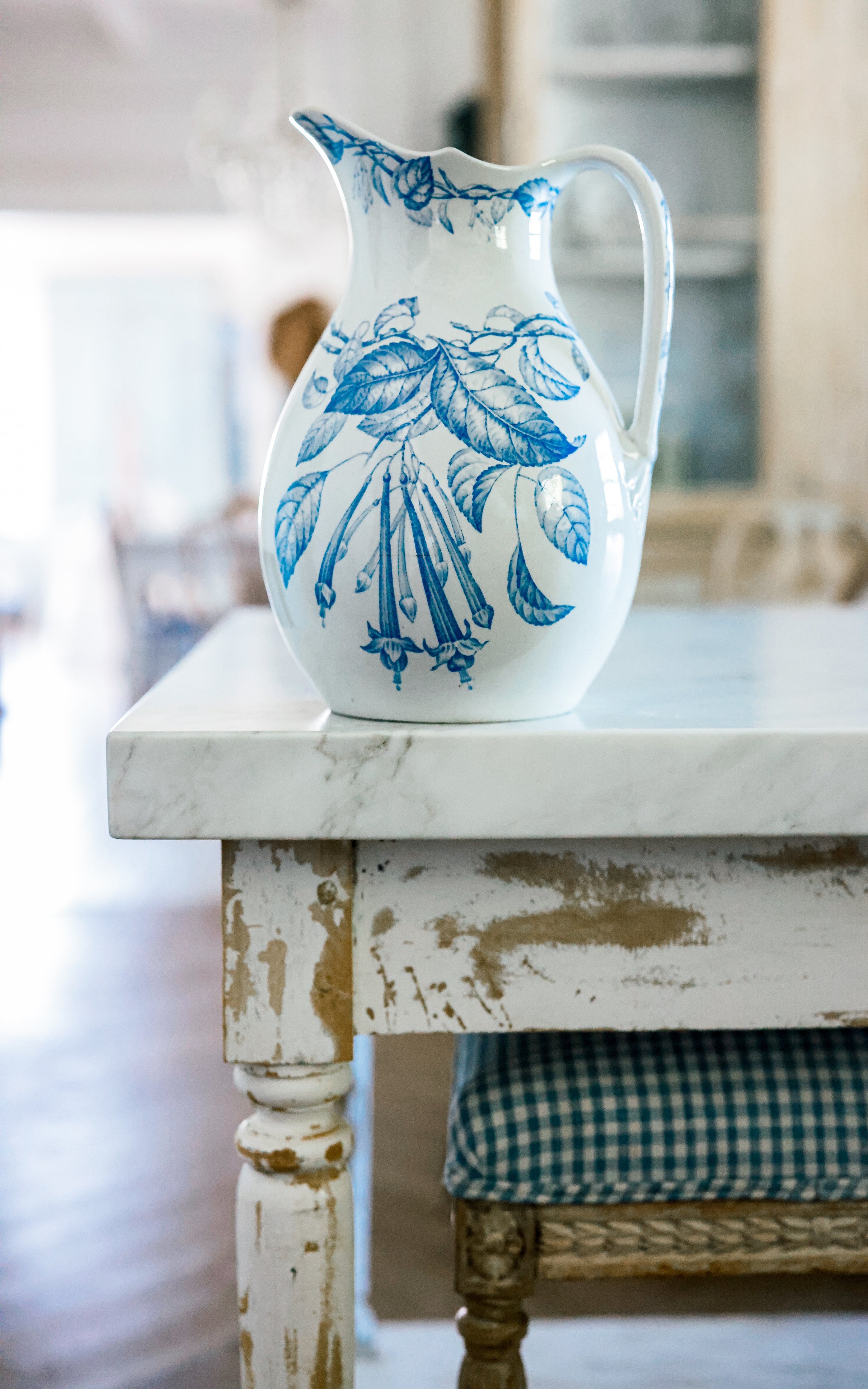 Vintage French Stoneware Pitcher
