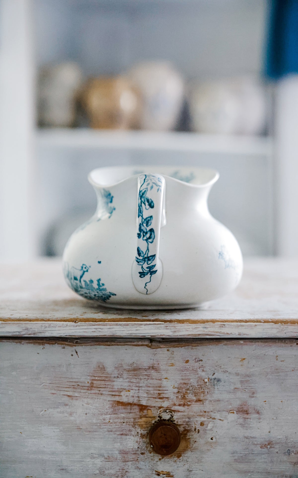 Vintage French Stoneware Pitcher
