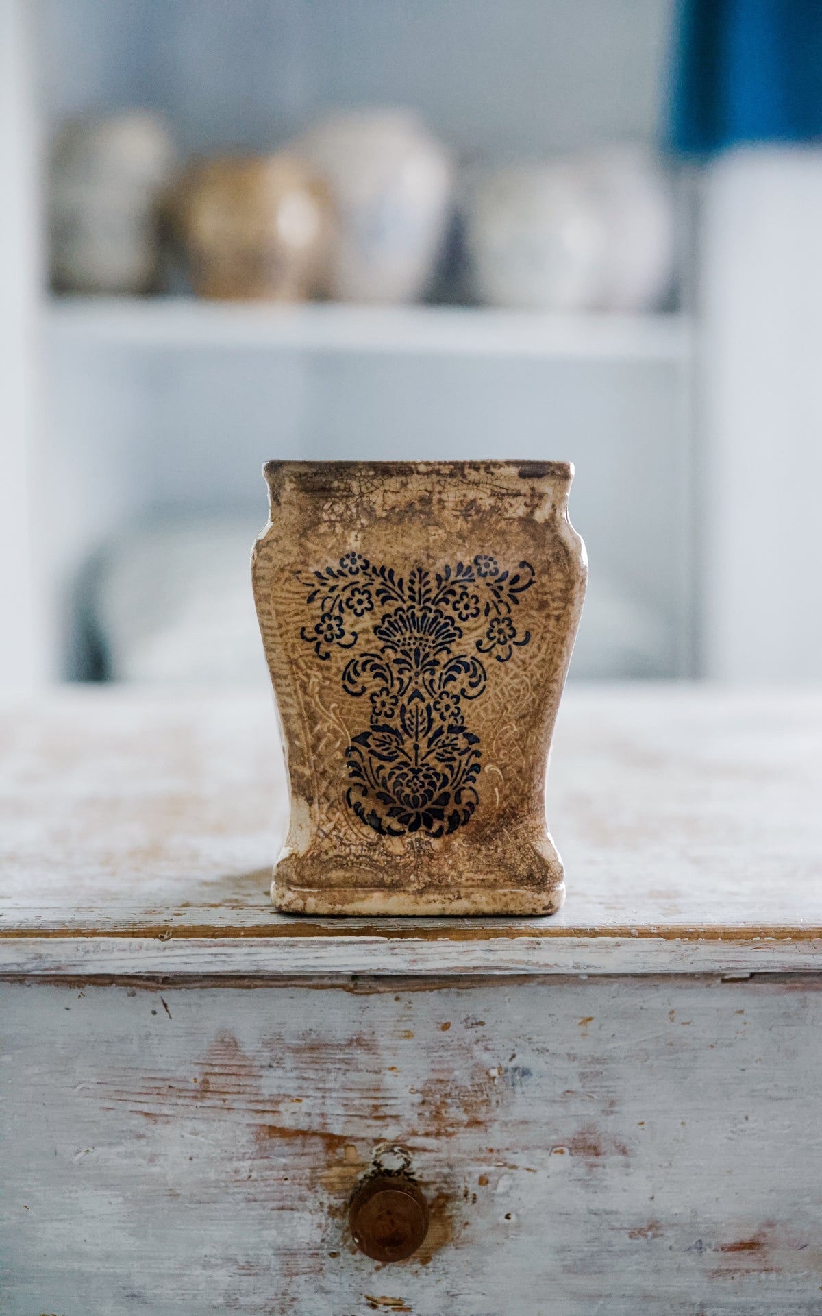 Vintage French Stoneware Canister