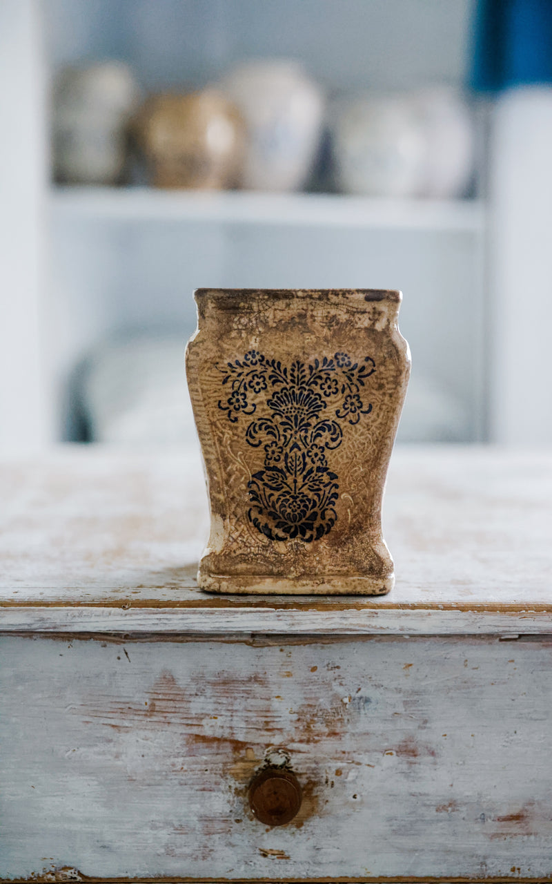 Vintage French Stoneware Canister