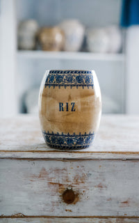 Vintage French Stoneware Canister