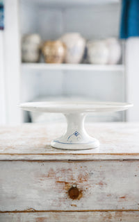 Vintage French Stoneware Cake Stand