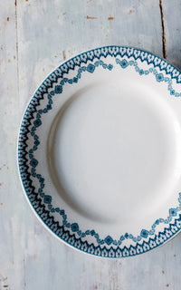 Vintage French Stoneware Cake Plate