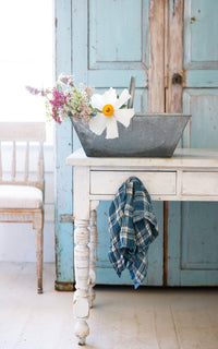 Vintage French Zinc Trugg