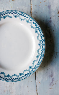 Vintage French Stoneware Cake Plate