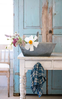 Vintage French Zinc Trugg