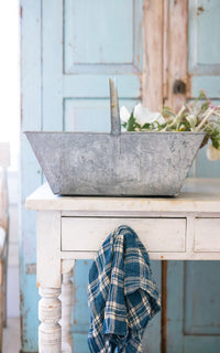 Vintage French Zinc Trugg