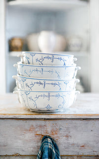 One Vintage Belgian Stoneware Bowl