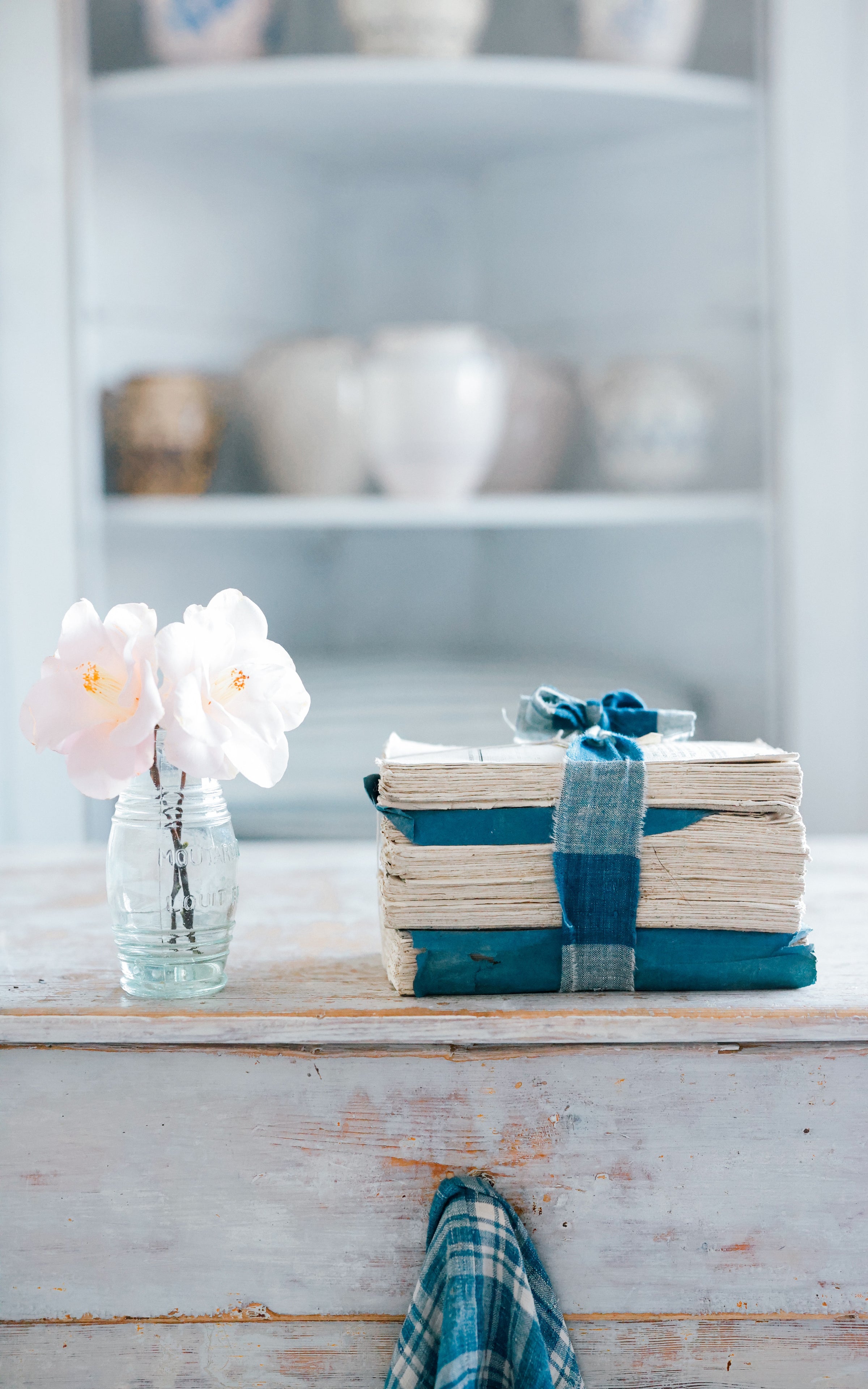 Stack of Vintage French Books