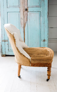 Vintage French Deconstructed Crapaud Chair