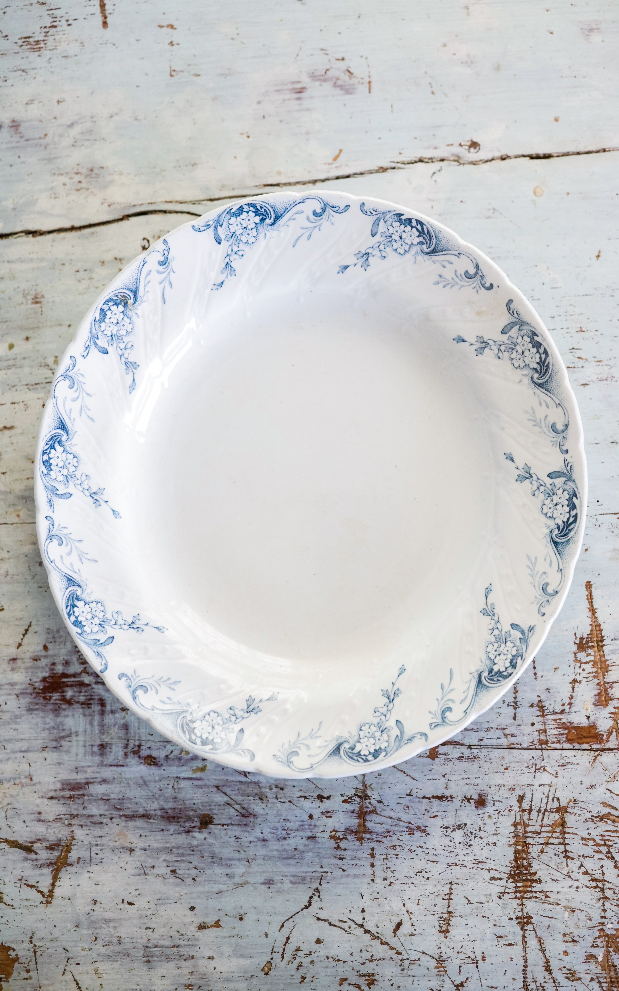 Large Stoneware Transferware Plate