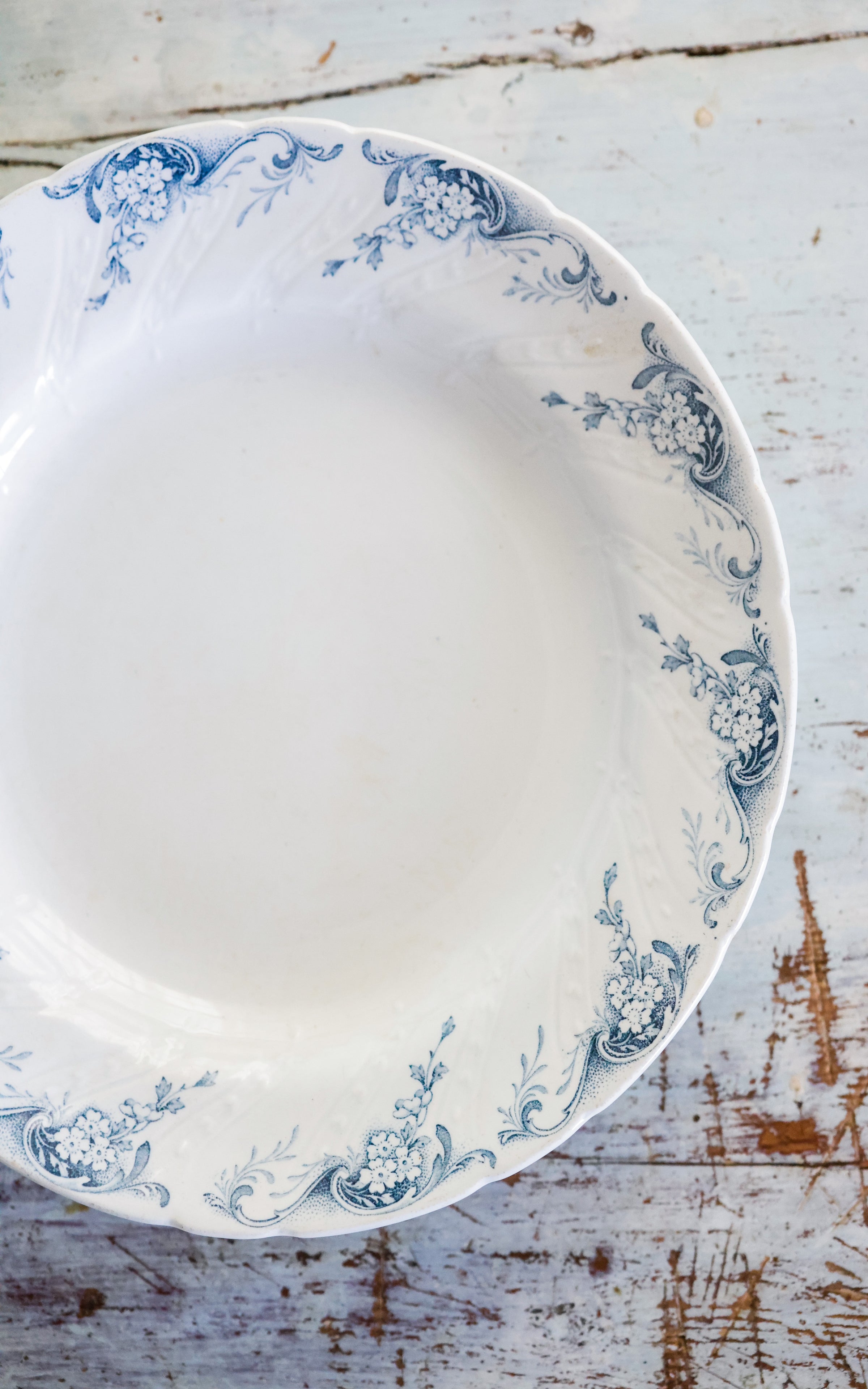 Large Stoneware Transferware Plate