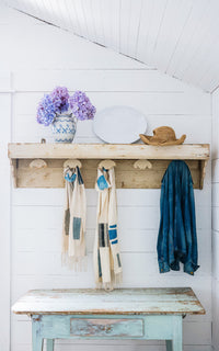 Vintage French Tack Rack Shelf