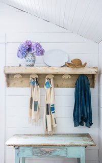 Vintage French Tack Rack Shelf
