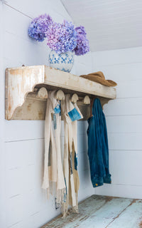 Vintage French Tack Rack Shelf