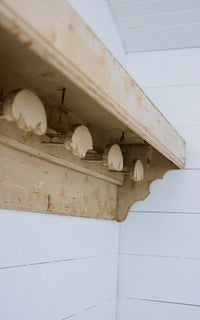 Vintage French Tack Rack Shelf