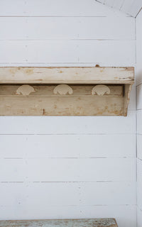 Vintage French Tack Rack Shelf