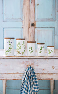 Set of Five Vintage French Spice Jars
