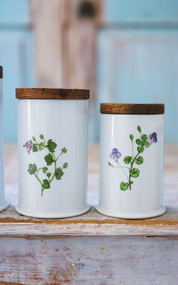 Set of Five Vintage French Spice Jars