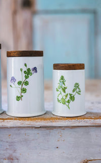 Set of Five Vintage French Spice Jars