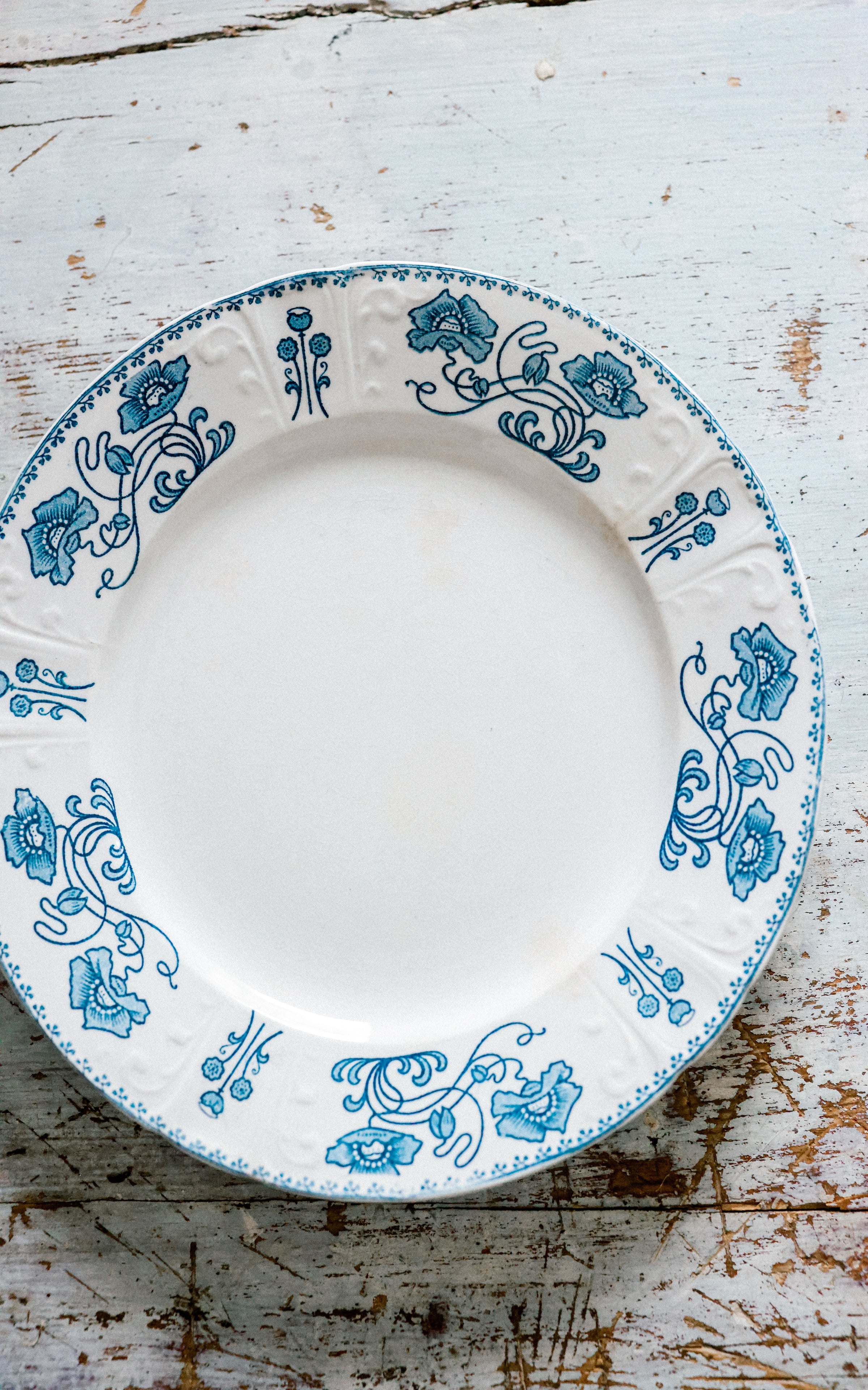 Vintage French Stoneware Plate