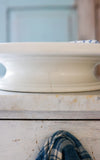 Large Vintage French Stoneware Cake Stand