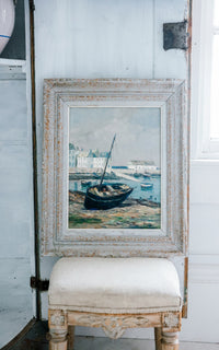 Vintage French Oil Painting on Canvas