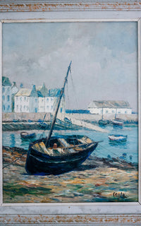 Vintage French Oil Painting on Canvas