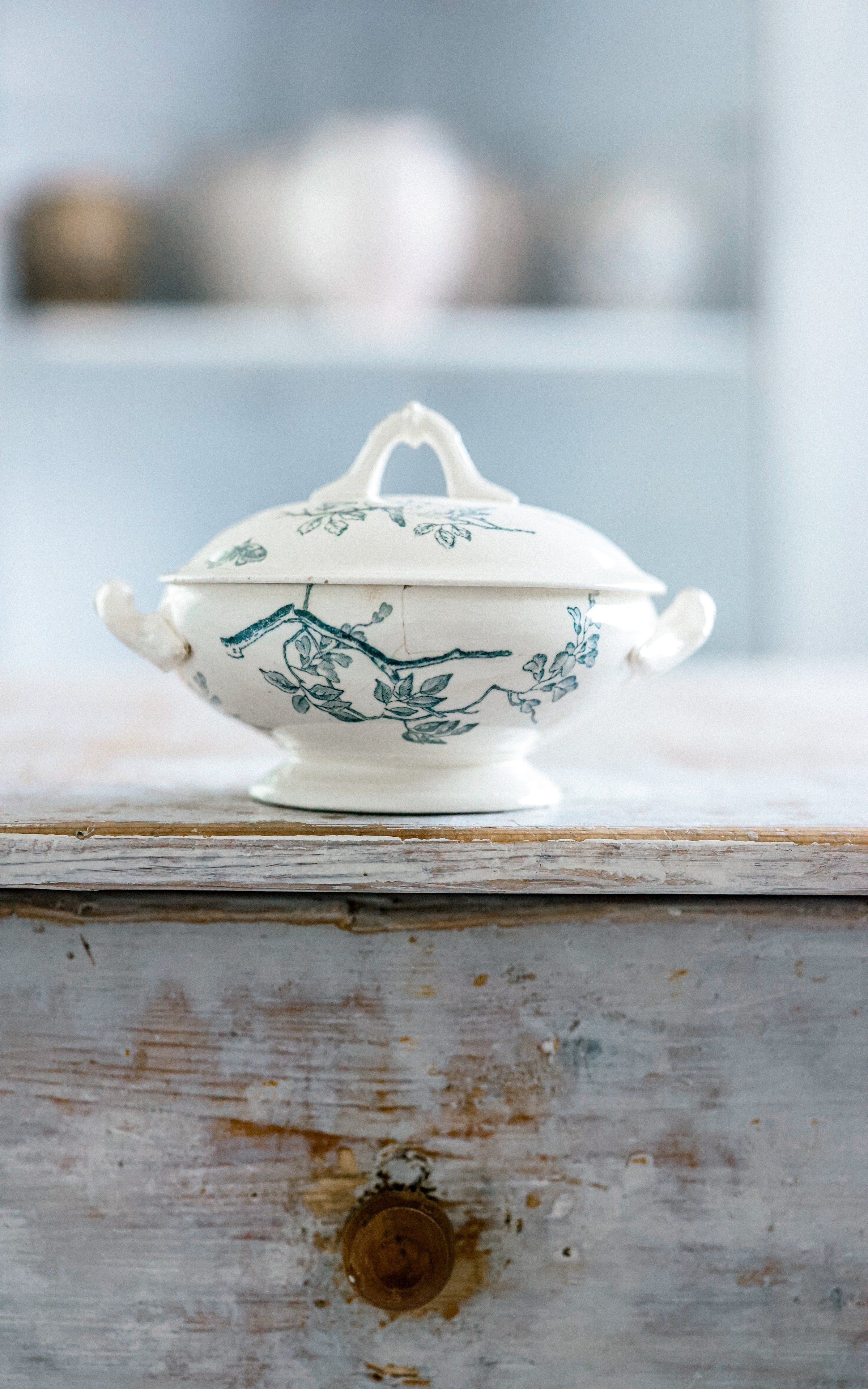 Petite Vintage French Stoneware Tureen