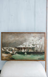 Vintage French Painting on Canvas