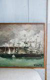 Vintage French Painting on Canvas