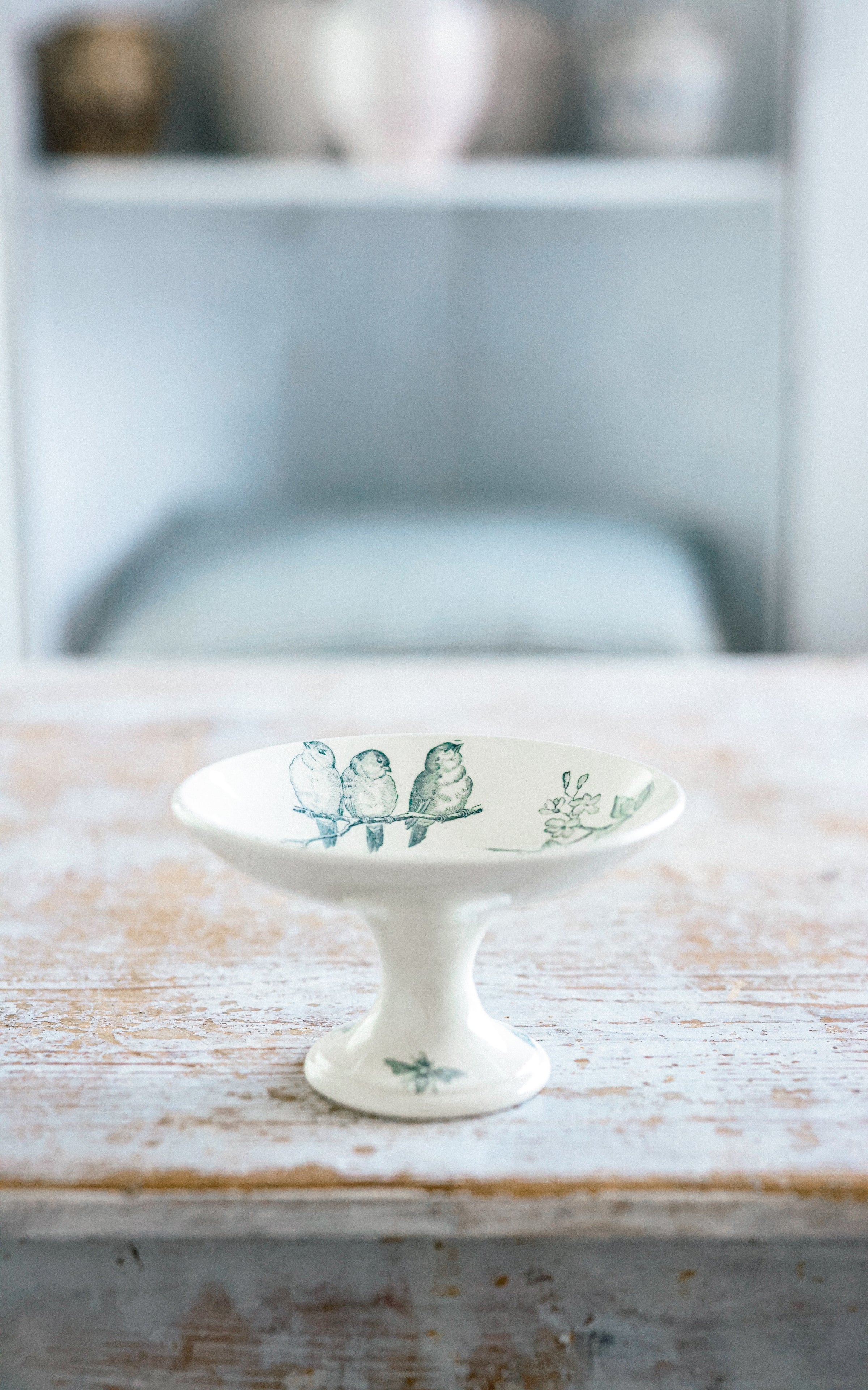Petite Vintage French Stoneware Compote