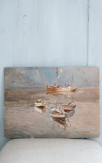 Vintage English Watercolor Painting