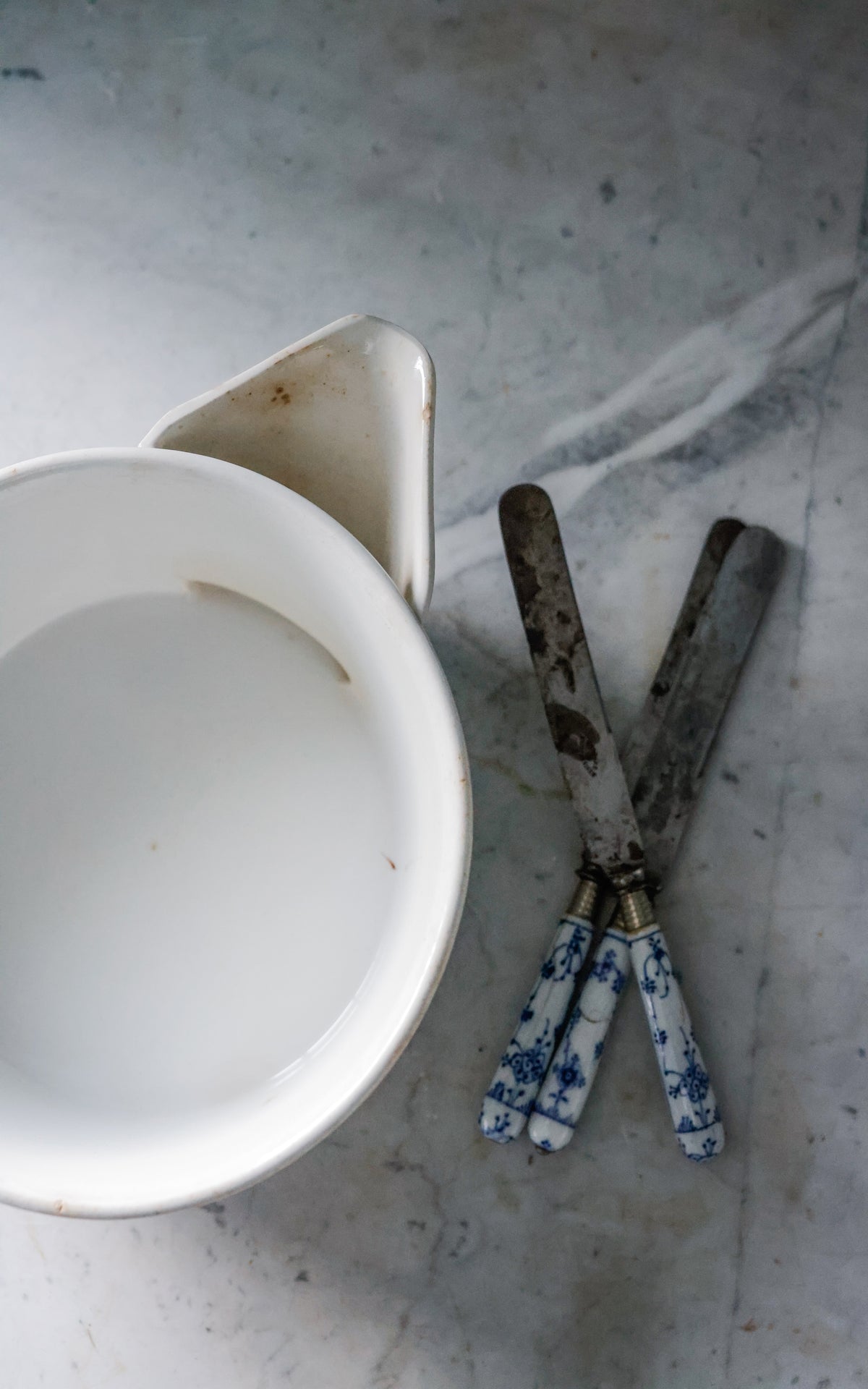 Vintage Swedish Stoneware Dairy Bowl