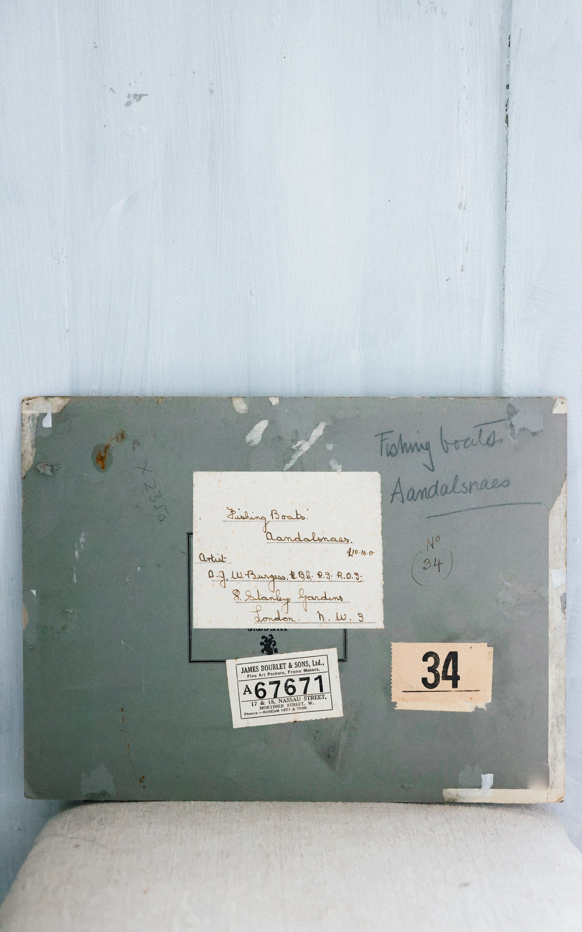 Vintage English Watercolor Painting