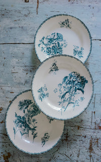 Set of Three Vintage French Stoneware Plates