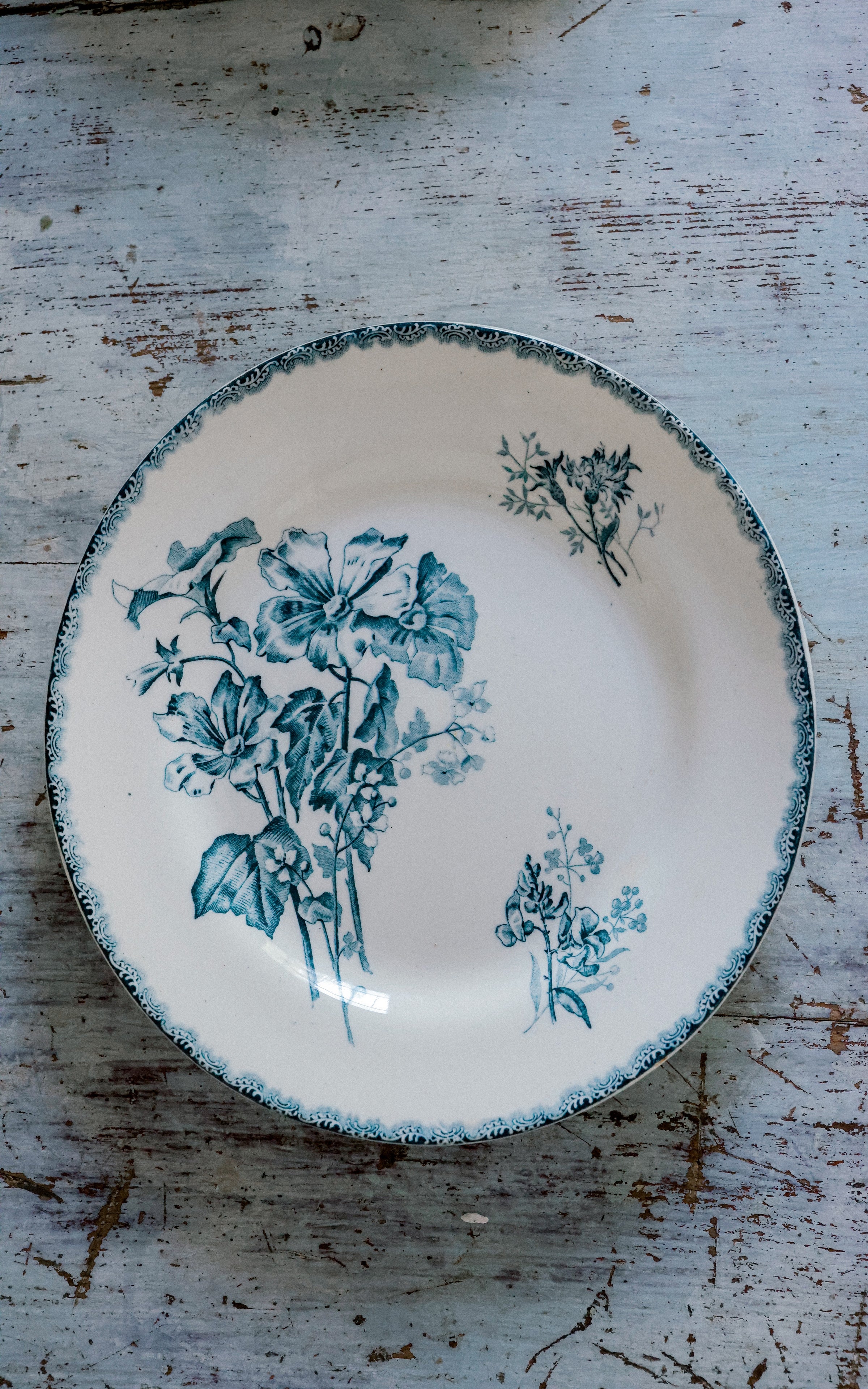 Set of Three Vintage French Stoneware Plates